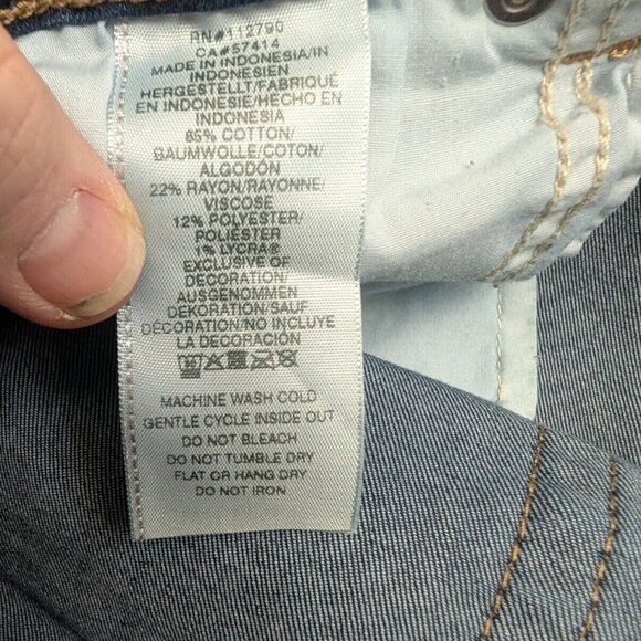 True Religion Jeans 32x28 Womens Blue Halle Mid Rise Super Skinny Dark Stretch - Picture 14 of 14